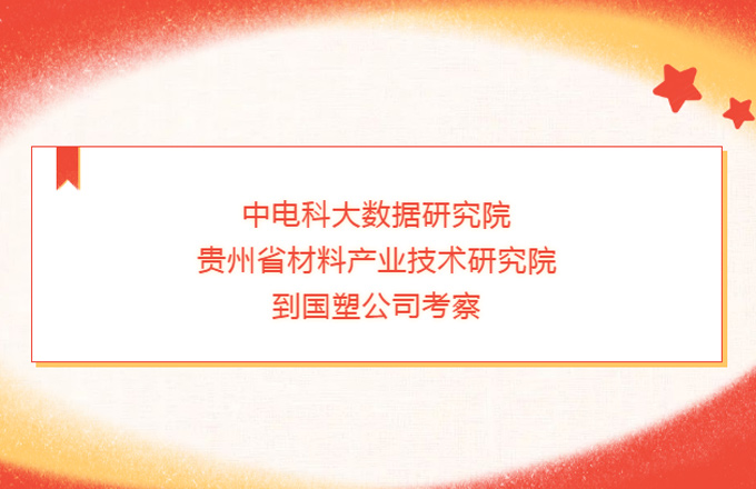 中电科大数据研究院、贵州省材料产业技术研究院到国塑公司考察